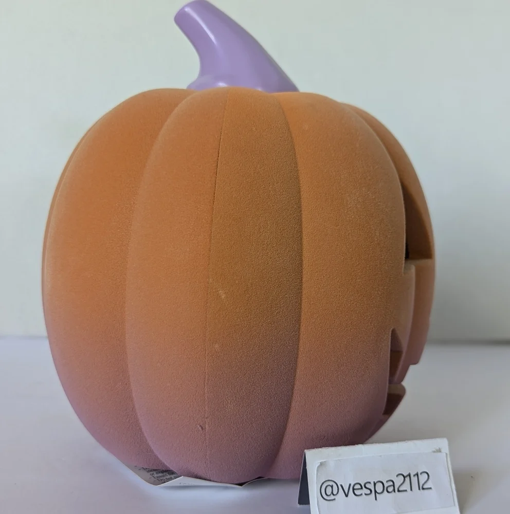 Target Bullseye Playground Summerween Pumpkin Orange Flocked LED Halloween